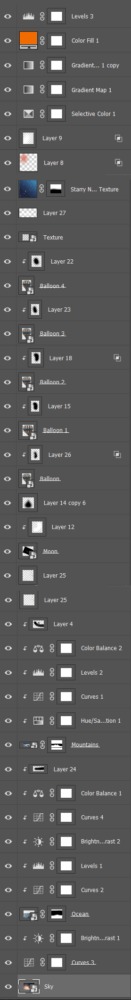 آموزش طراحی آسمان رویایی در فتوشاپ